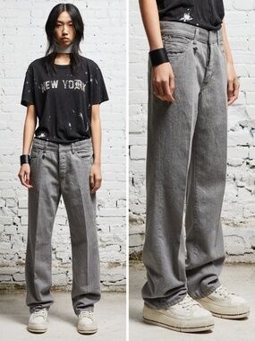 NEW R13 Lemmy Slim Jean Stonewash Grey 30